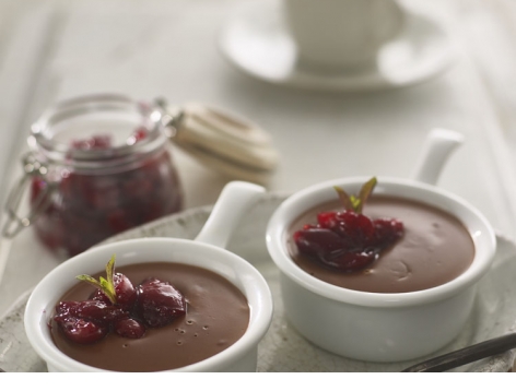 Black Cherry Chocolate Pots