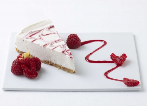 Marbled Raspberry & Lemon Cheesecake