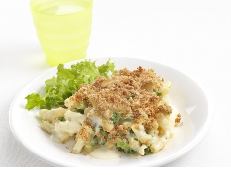 Macaroni Cheese with Broccoli (Fortified Recipe for Care Homes)